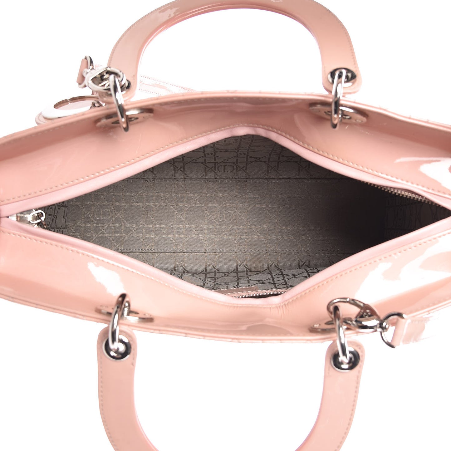 Patent Cannage Large Lady Dior Light Pink