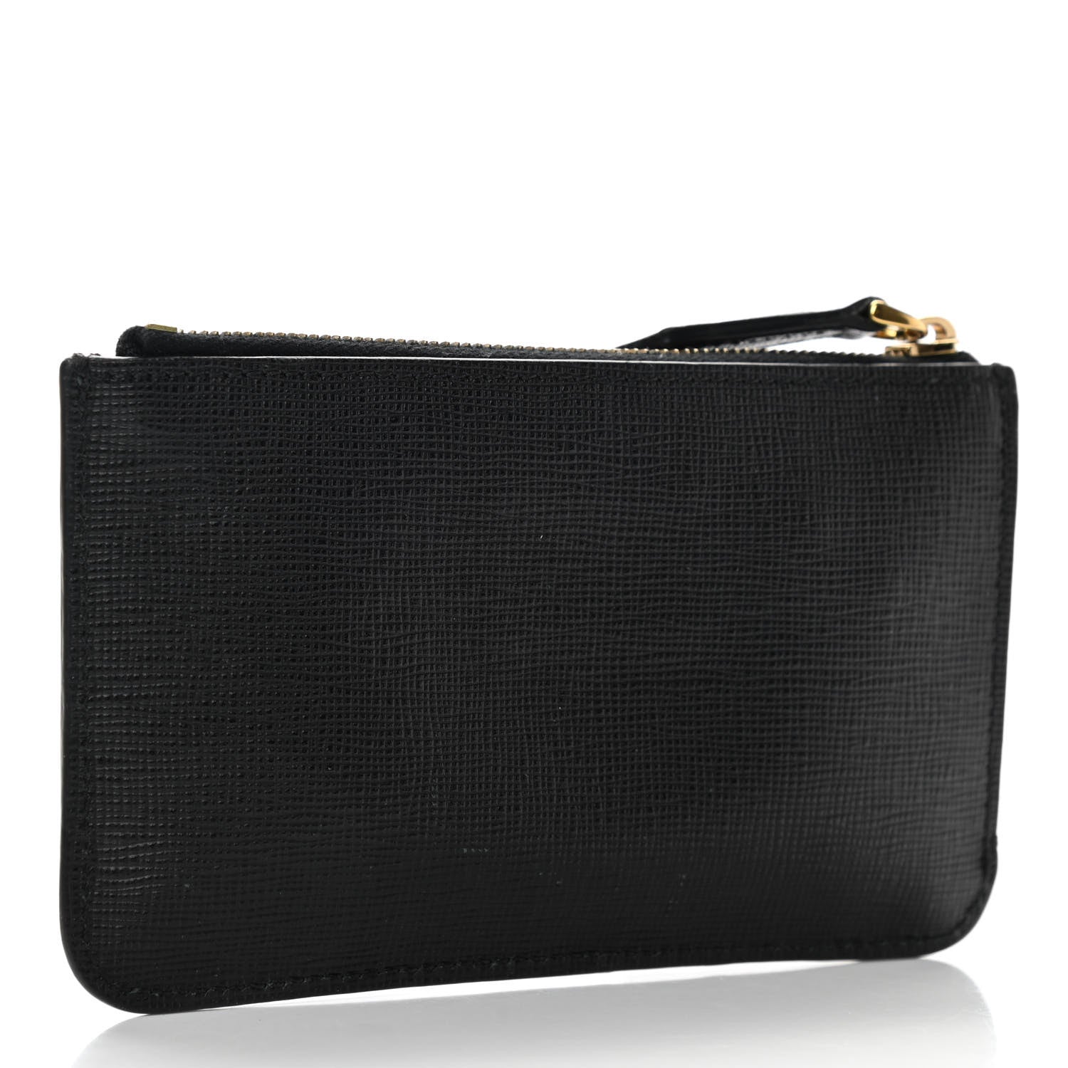 Fendi Vitello Elite Crystal Monster Eyes Coin Pouch Key Case Black Cedro 3 of 8