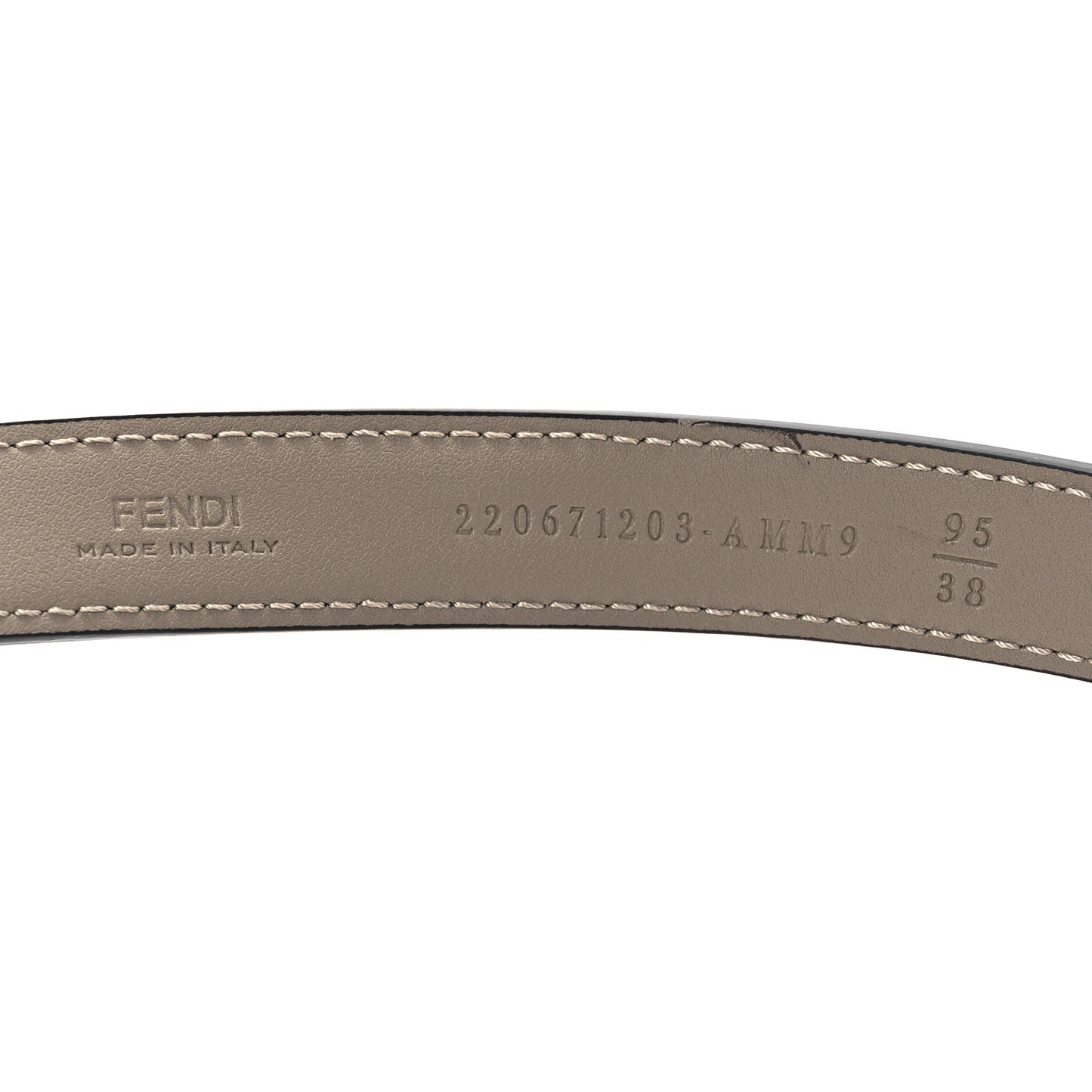 Vitello King Fendi O'Lock 2CM Belt 95 38 Tortora