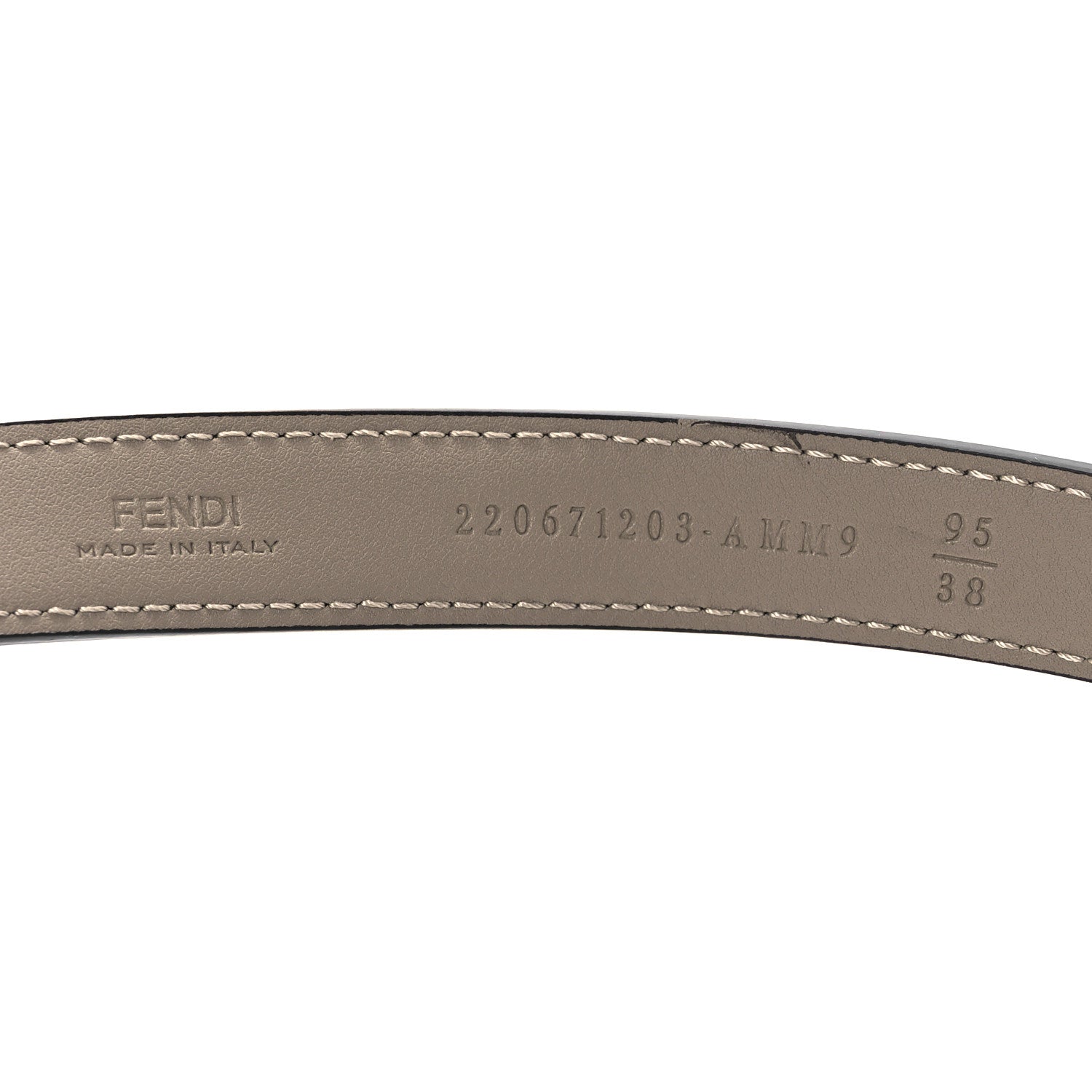 Fendi Vitello King Fendi O'Lock 2CM Belt 95 38 Tortora 5 of 5