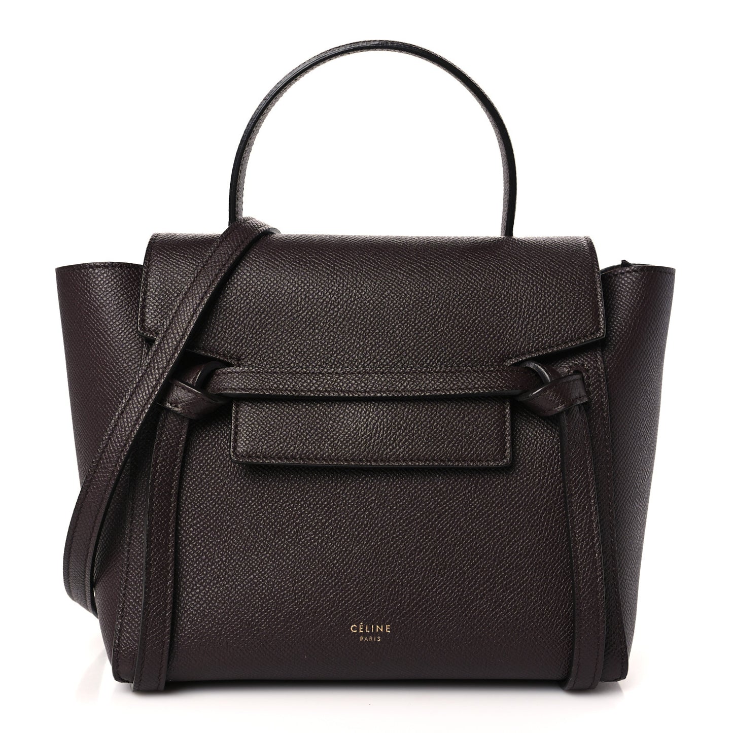 Grained Calfskin Nano Belt Bag Brown