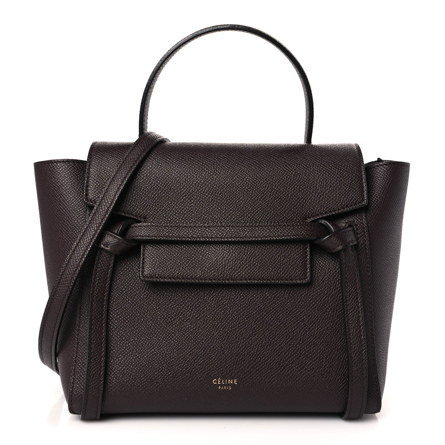 Celine Grained Calfskin Nano Belt Bag Brown 1 of 13