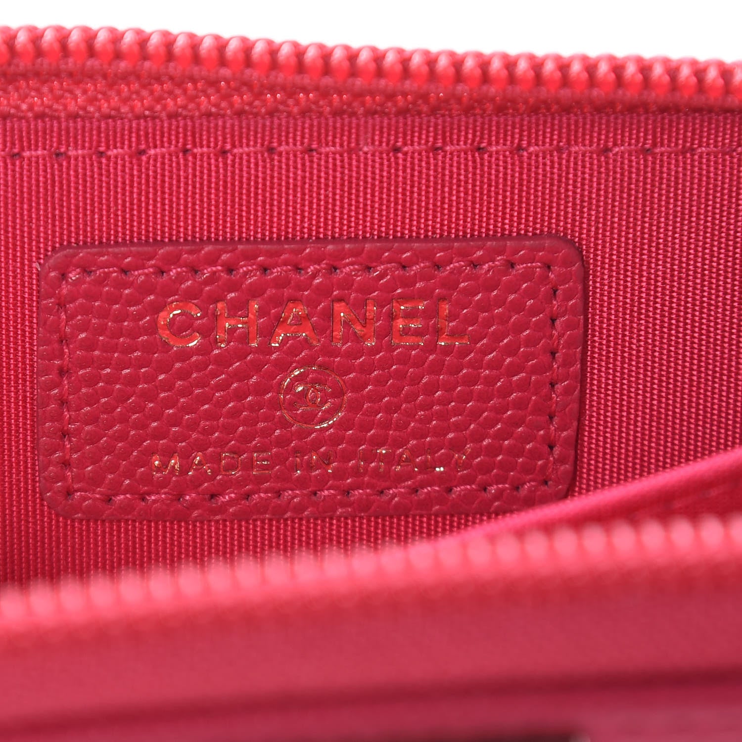 Chanel Caviar Quilted Boy Zip Around Coin Purse Wallet Fuchsia 6 of 12