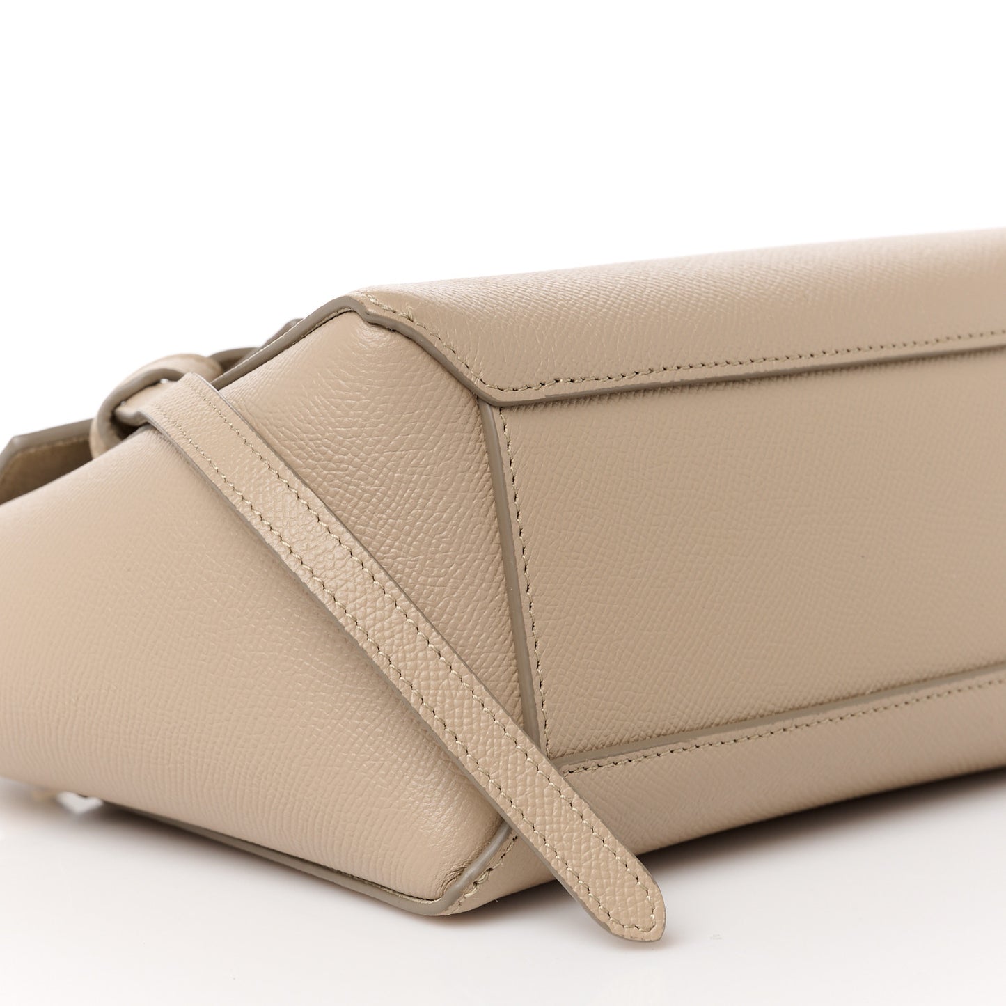 Grained Calfskin Nano Belt Bag Light Taupe