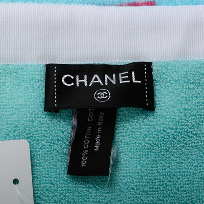 Chanel Cotton Coco Cuba Beach Towel Turquoise 4 of 4
