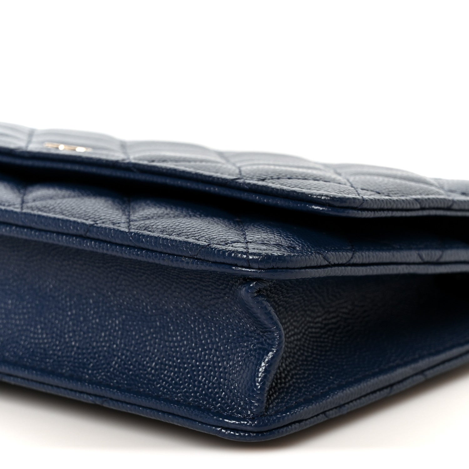 Chanel Caviar Quilted Wallet on Chain WOC Navy Blue 11 of 11