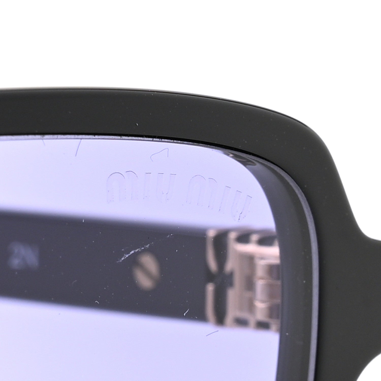 Miu Miu Acetate Rectangle Regard Sunglasses SMU11Z Black 9 of 10