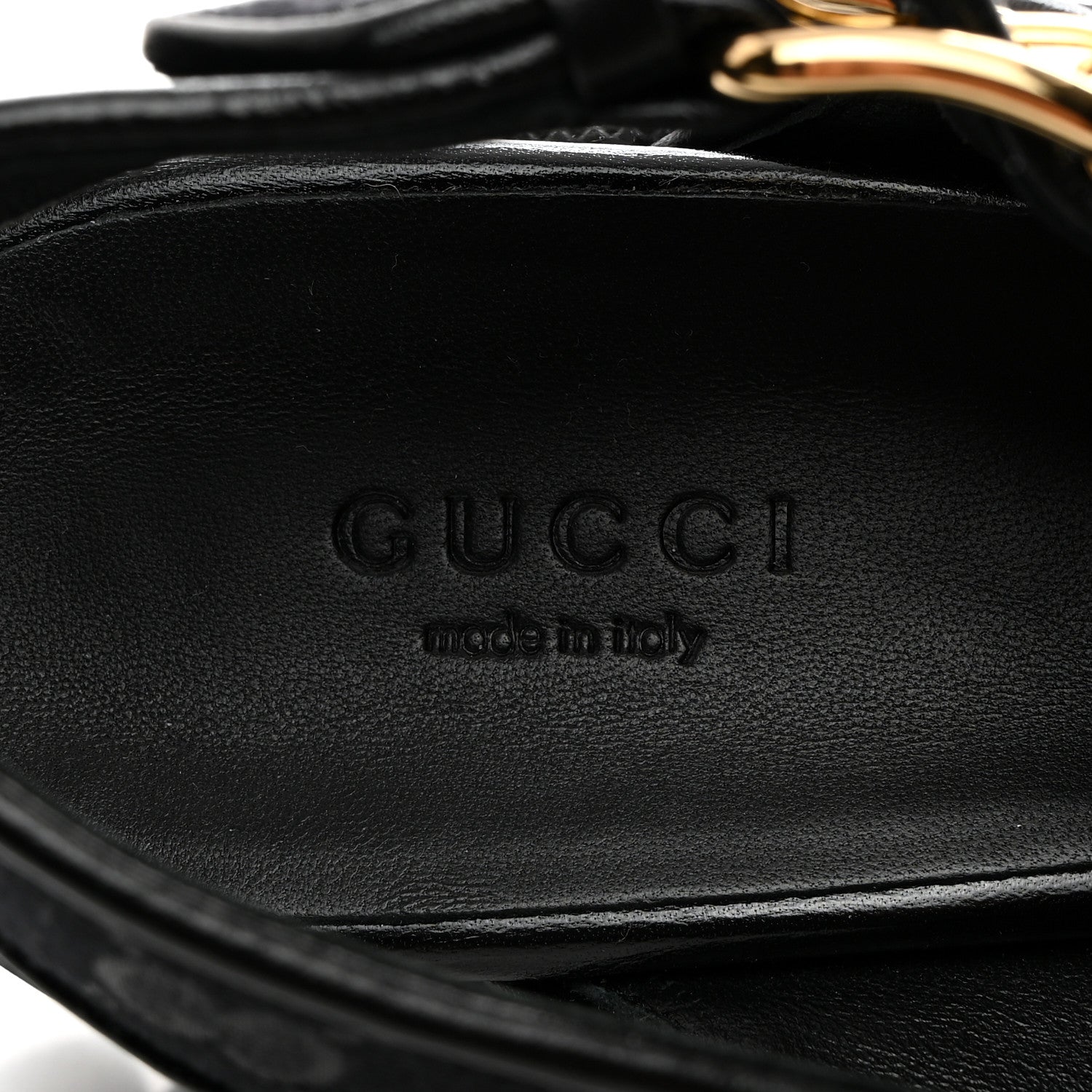 Gucci Monogram Granada Kid Trip 40/72mm Lug Sole Sandals 39 Black 7 of 9