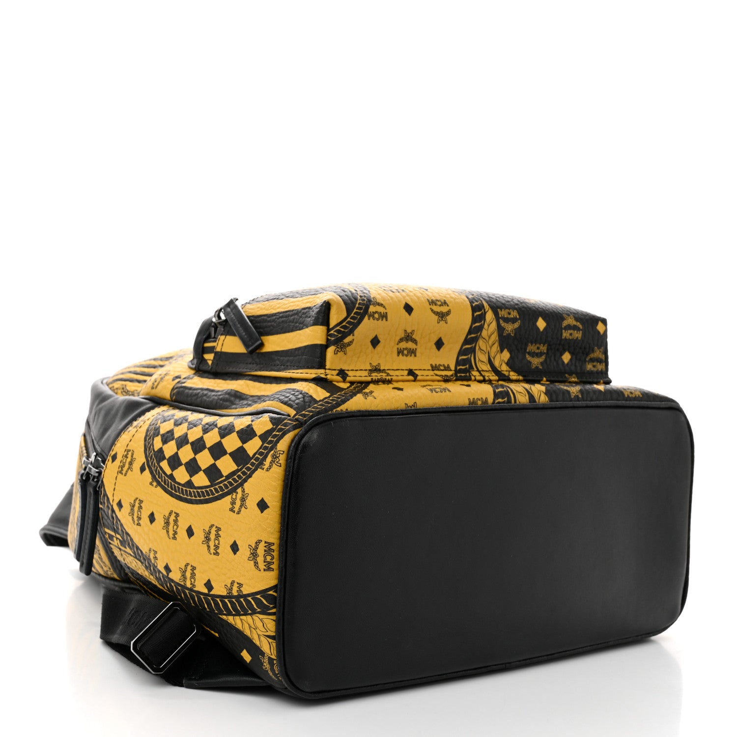 MCM Visetos Baroque Print Medium Stark Backpack Black Sahara