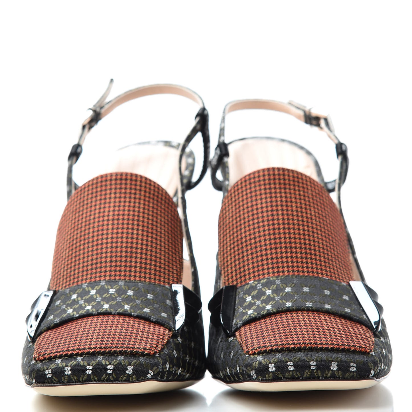 Fabric Jacquard Ffreedom Slingback Pumps 38.5