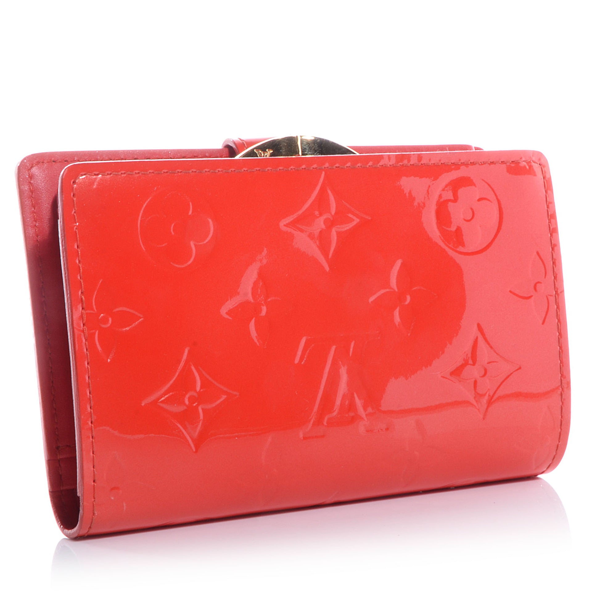 Louis Vuitton Vernis French Purse Wallet Orange Sunset 3 of 8