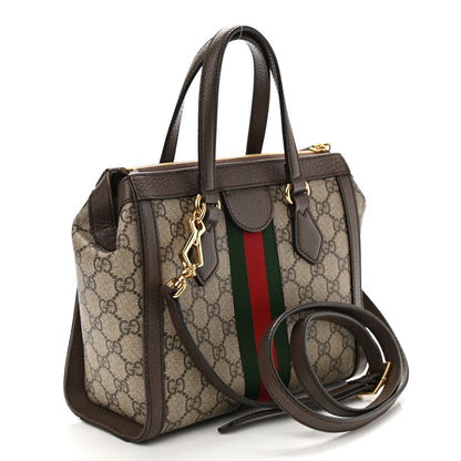 Gucci GG Supreme Monogram Small Ophidia Tote Bag Brown 3 of 12