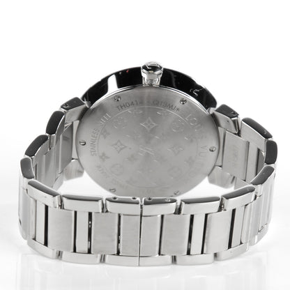 Louis Vuitton Stainless Steel Diamond 28mm Tambour Quartz Watch 4 of 7