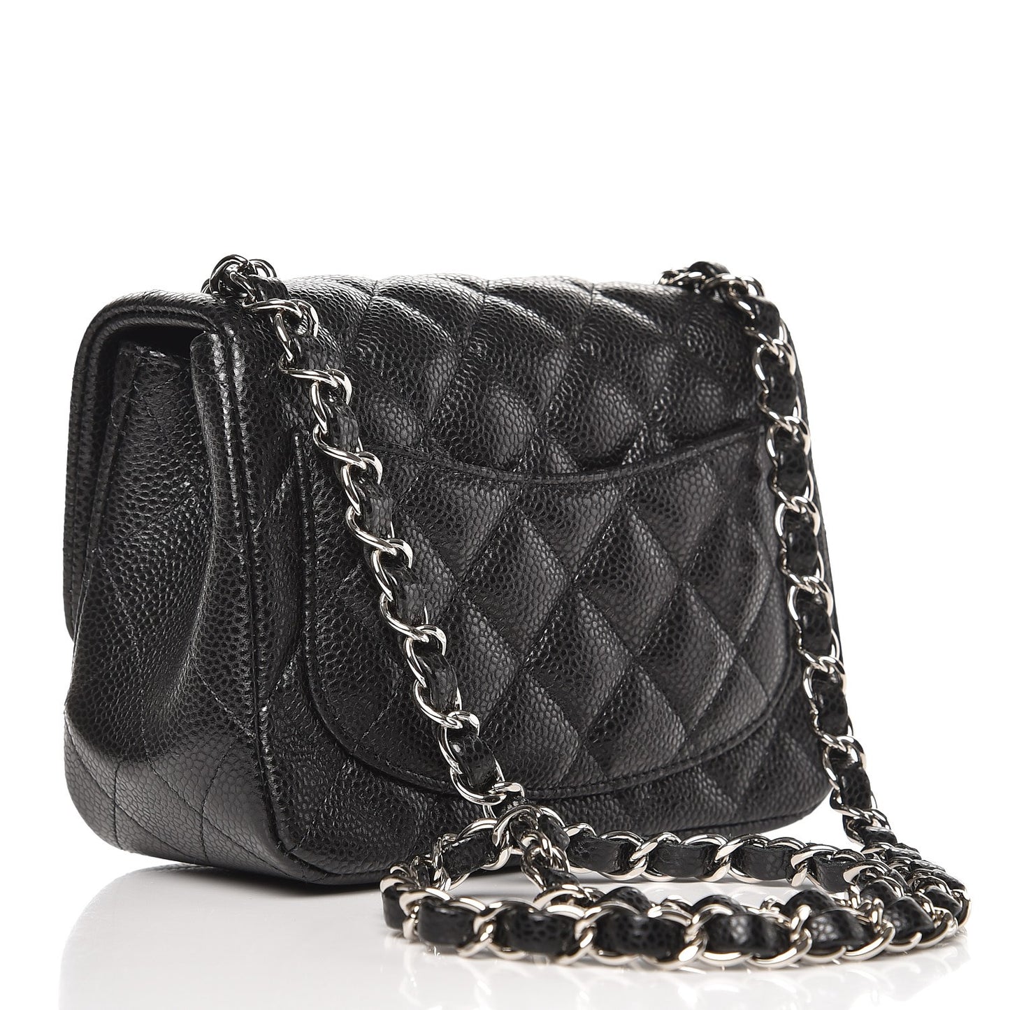 Caviar Quilted Mini Square Flap Black