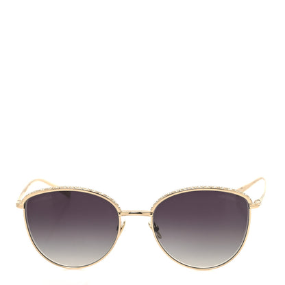 Chanel Metal Crystal Sunglasses 4258-B  Gold 2 of 7