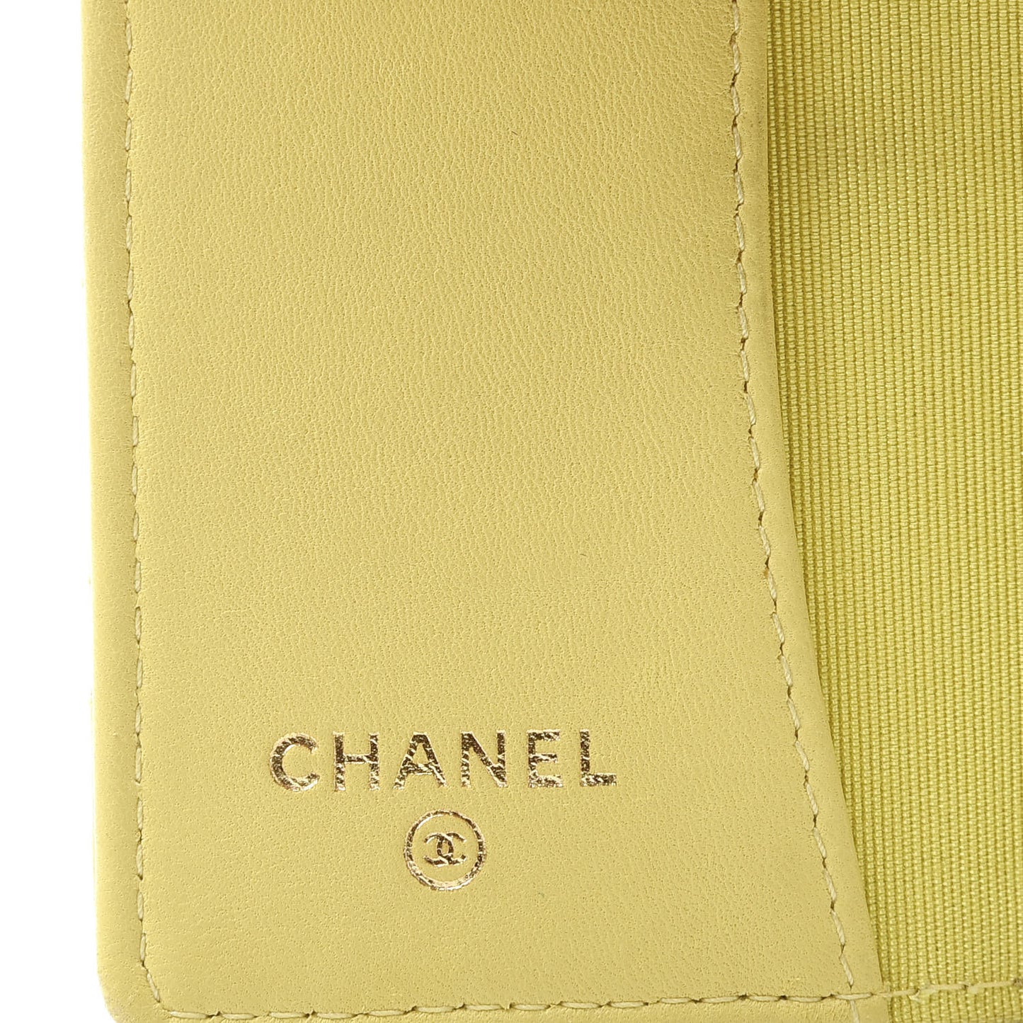 Lambskin Quilted 4 Key Holder Yellow