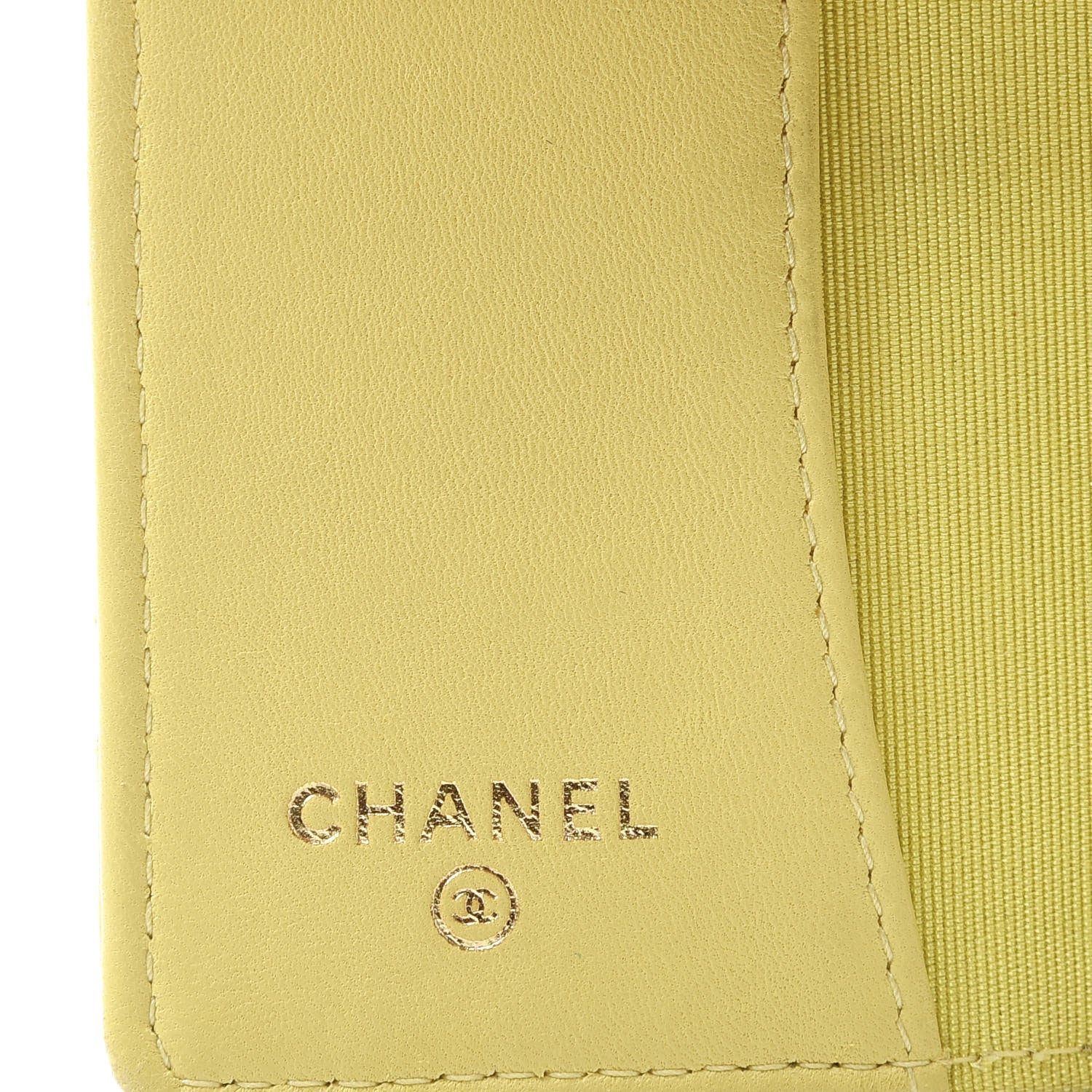 Chanel Lambskin Quilted 4 Key Holder Yellow 5 of 9