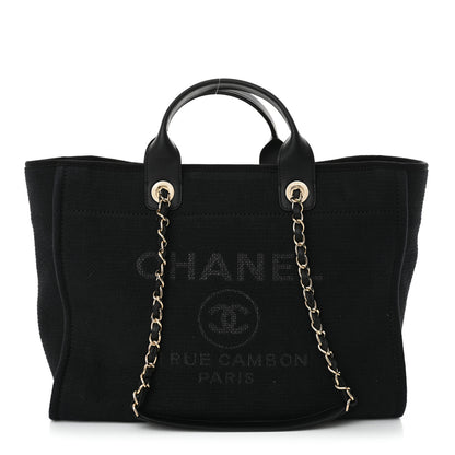 Chanel Mixed Fibers Medium Deauville Black 1 of 12