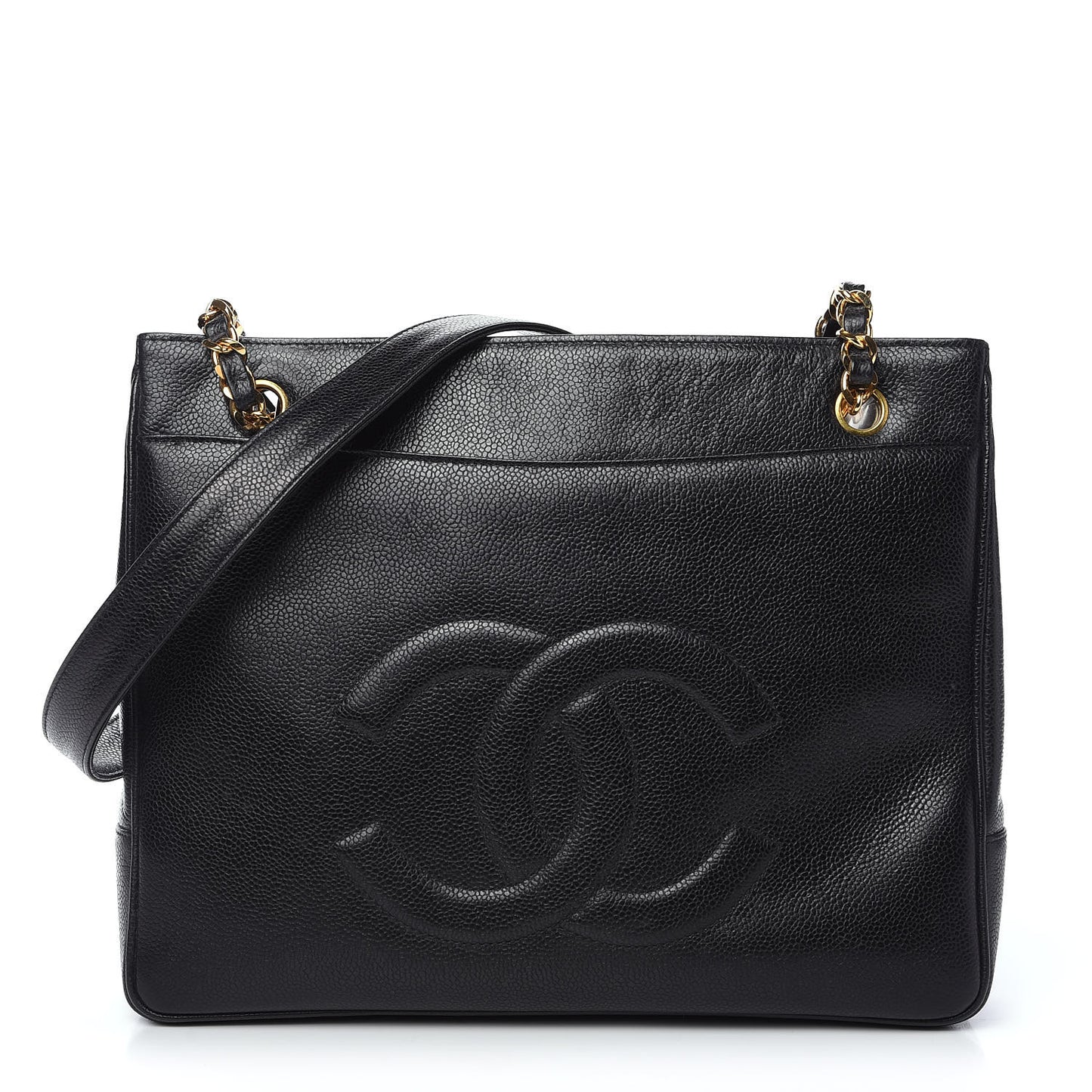 Caviar CC Shoulder Bag Black