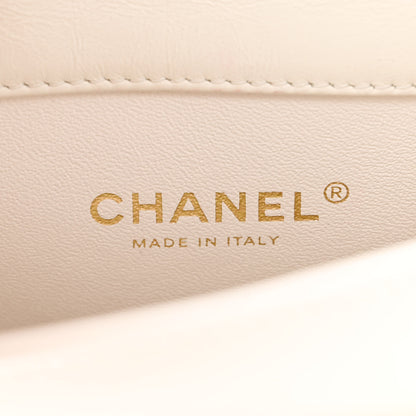 Chanel Shearling Lambskin Aged Calfskin Quilted 2.55 Reissue Mini North South Flap White 6 of 10