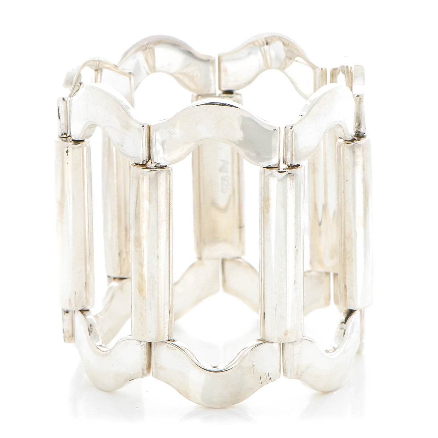 Sterling Silver Wide Cuff M