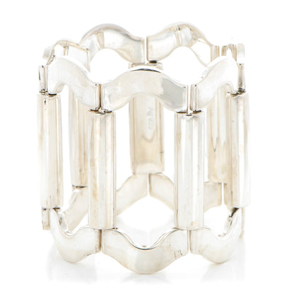 Hermes Sterling Silver Wide Cuff M 1 of 6
