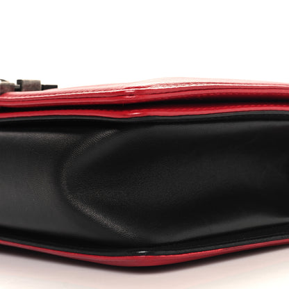 Chanel Lambskin Quilted Medium Boy Flap Black Red 10 of 10