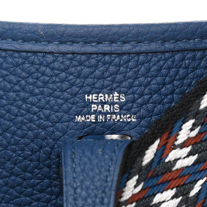 Hermes Taurillon Maurice Zigzag Evelyne TPM Bleu Black White Deep Bleu 7 of 12