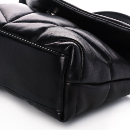 Saint Laurent Lambskin Quilted Toy Loulou Puffer Monogram Chain Satchel Black 11 of 11