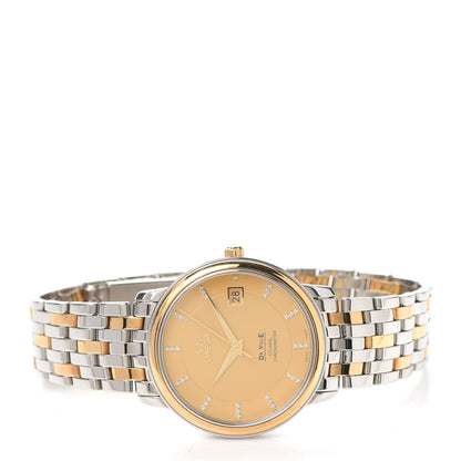 Omega Stainless Steel 18K Yellow Gold Diamond 36mm De Ville Automatic Watch Champagne 4374.15.00 2 of 6