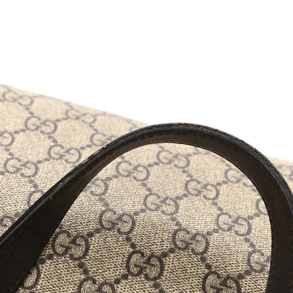 Gucci GG Supreme Monogram Medium Zippered Shopping Tote Dark Brown 12 of 13