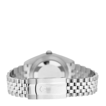 Rolex Stainless Steel 18K White Gold Diamond 41mm Oyster Perpetual Datejust Watch Dark Rhodium 126334 3 of 5