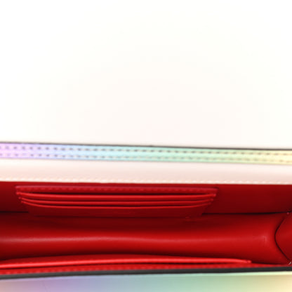 Christian Louboutin Iridescent Calfskin Loubi54 Crossbody Clutch Silver 5 of 11