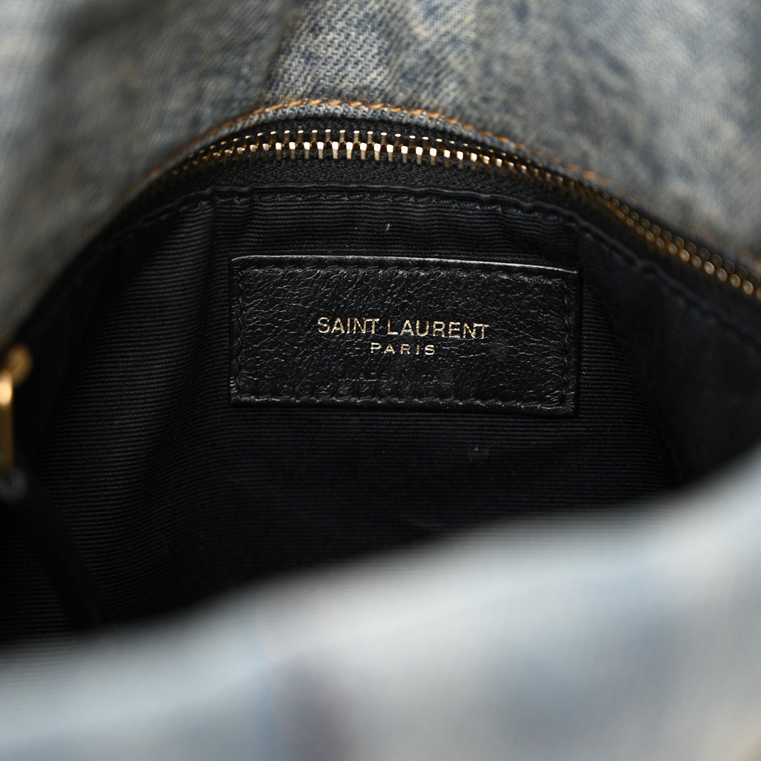 Saint Laurent Denim Quilted Small Loulou Puffer Monogram Chain Satchel Blue Cinnamon 6 of 13