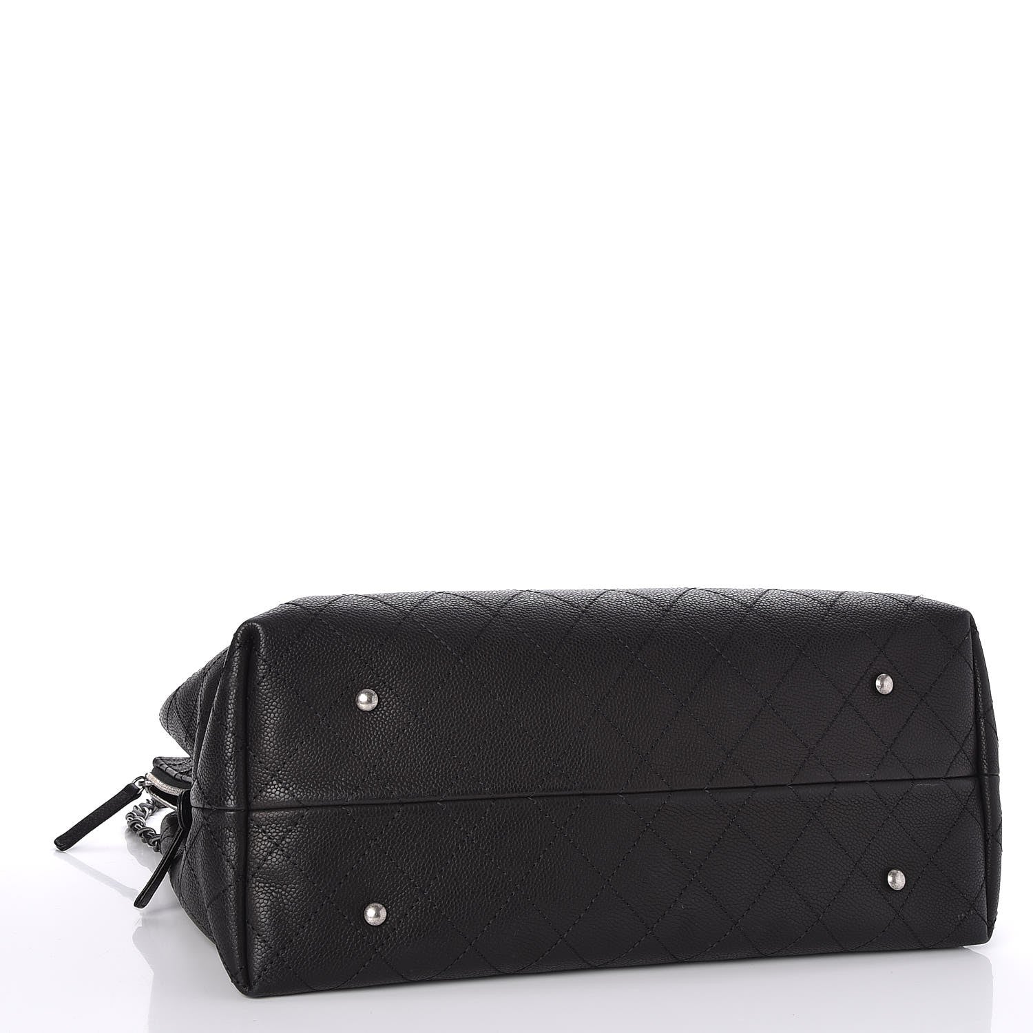 Chanel Grained Vegetal Calfskin Urban Shopping Tote Black 4 of 9