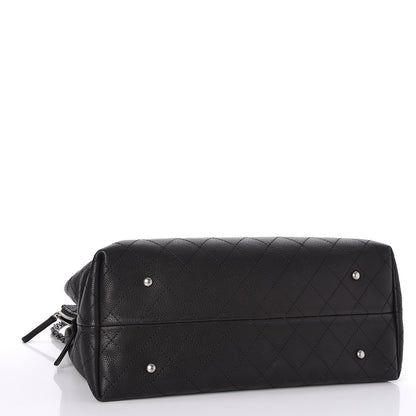 Chanel Grained Vegetal Calfskin Urban Shopping Tote Black 4 of 9