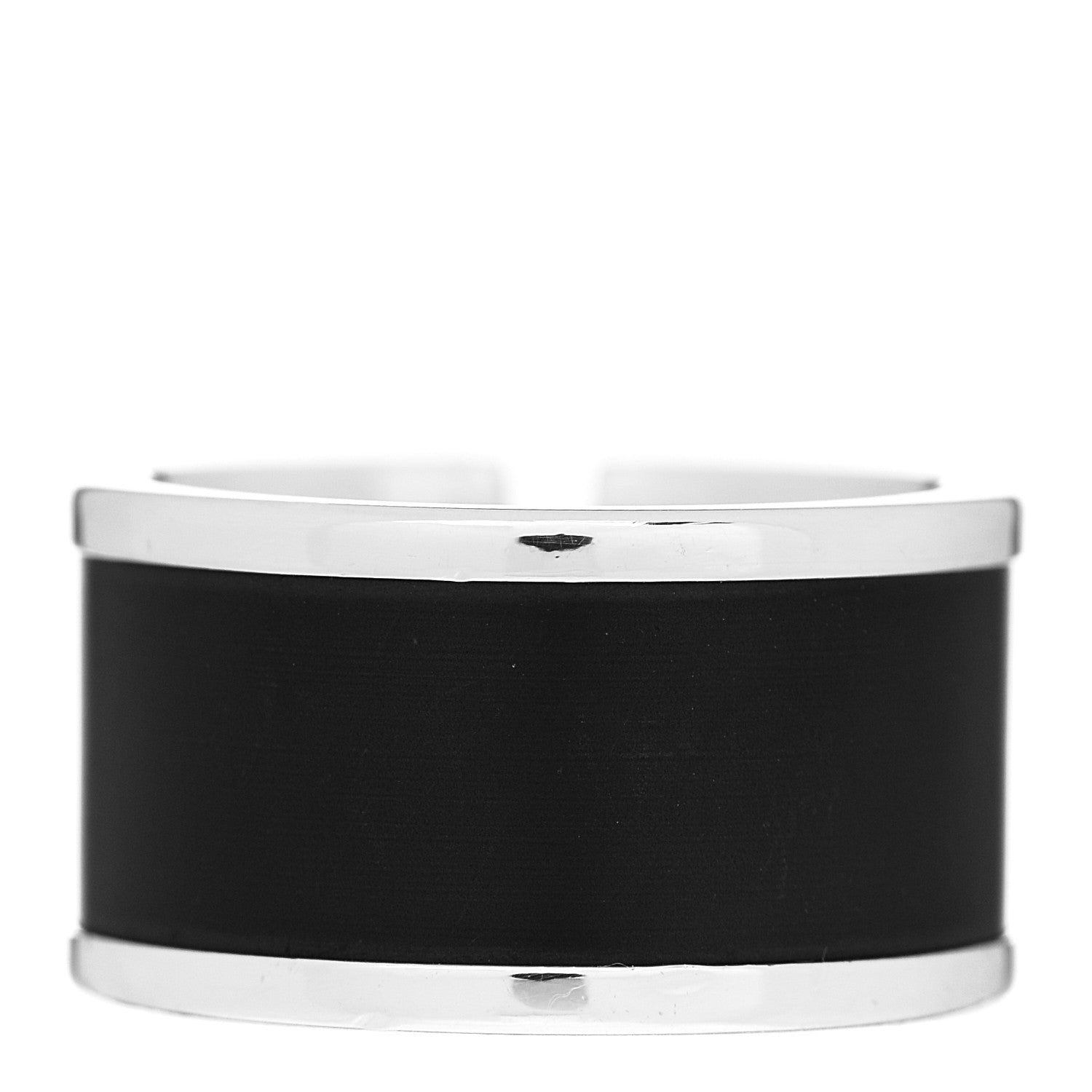 Tiffany Sterling Silver Black Ceramic T Cutout Ring 49 5 3 of 4