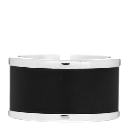 Tiffany Sterling Silver Black Ceramic T Cutout Ring 49 5 3 of 4