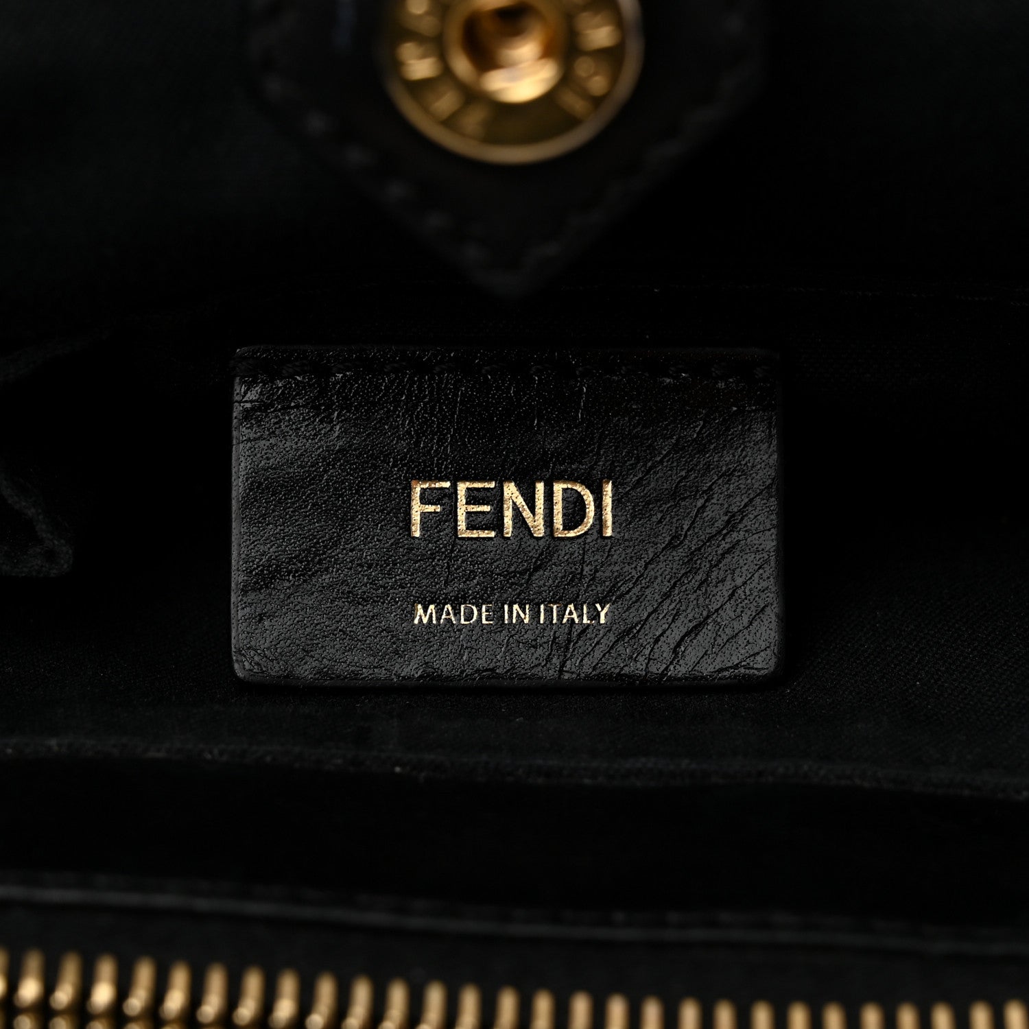 Fendi Nappa Crocodile Trapuntata Large 3Jours Tote Black 6 of 12