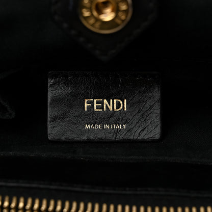 Fendi Nappa Crocodile Trapuntata Large 3Jours Tote Black 6 of 12