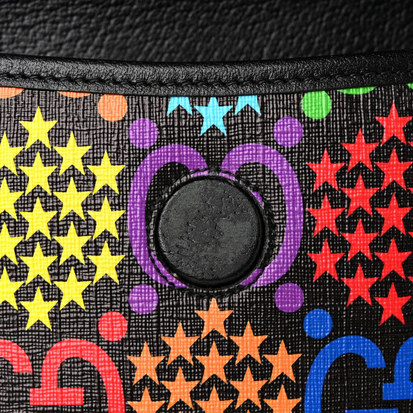 GG Supreme Monogram Psychedelic Slim Belt Bag Black