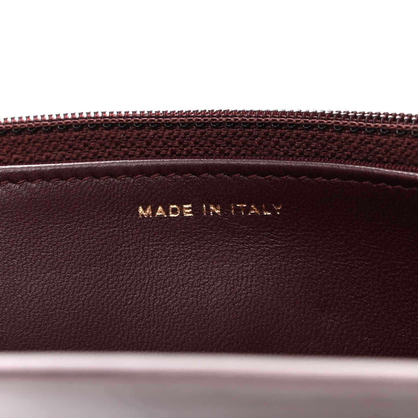 Lambskin Quilted Wallet On Chain WOC Burgundy