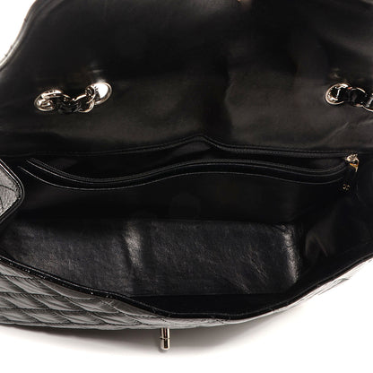Chanel Distressed Patent Jumbo Single Flap Black 5 of 8