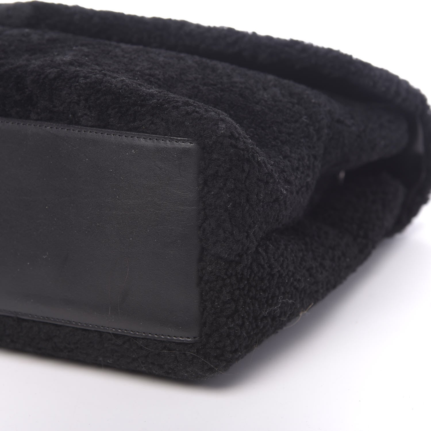 Saint Laurent Shearling Monogram Medium Loulou Shoulder Bag Black 8 of 9