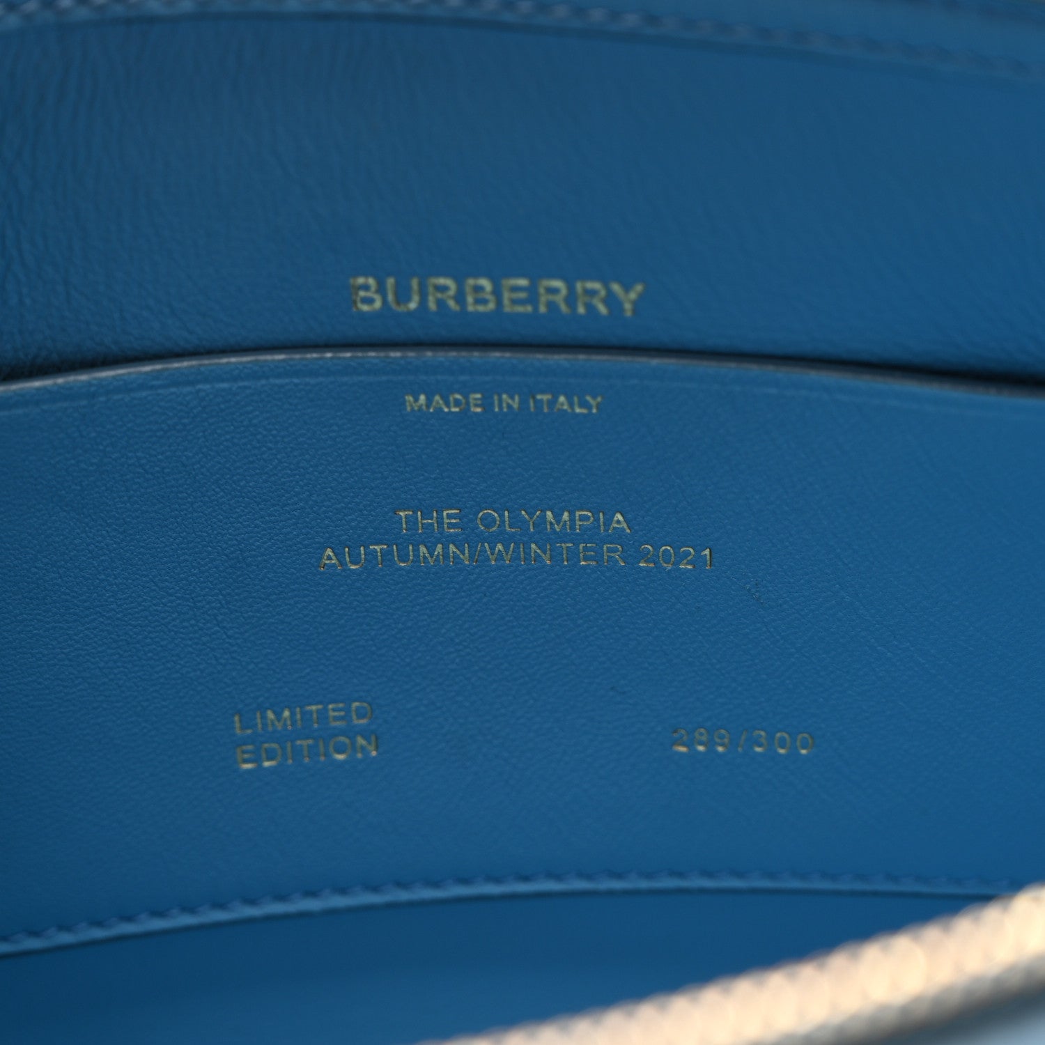 Burberry Lambskin Small Olympia Chain Shoulder Bag Pale Blue 7 of 9