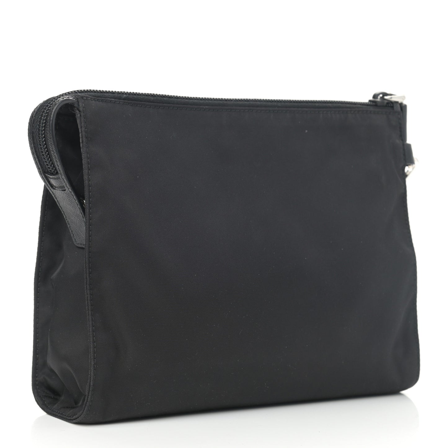 Tessuto Nylon Saffiano Wristlet Black