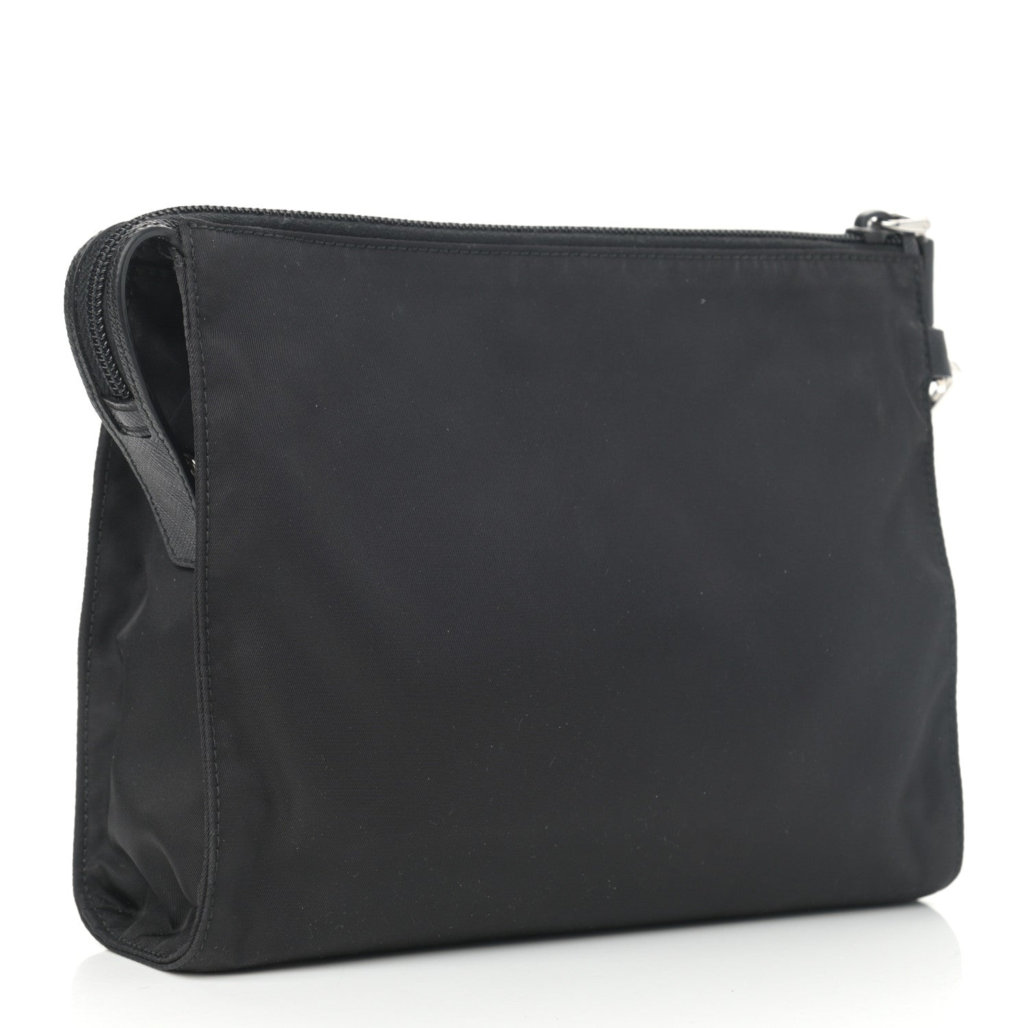 Prada Tessuto Nylon Saffiano Wristlet Black 3 of 8