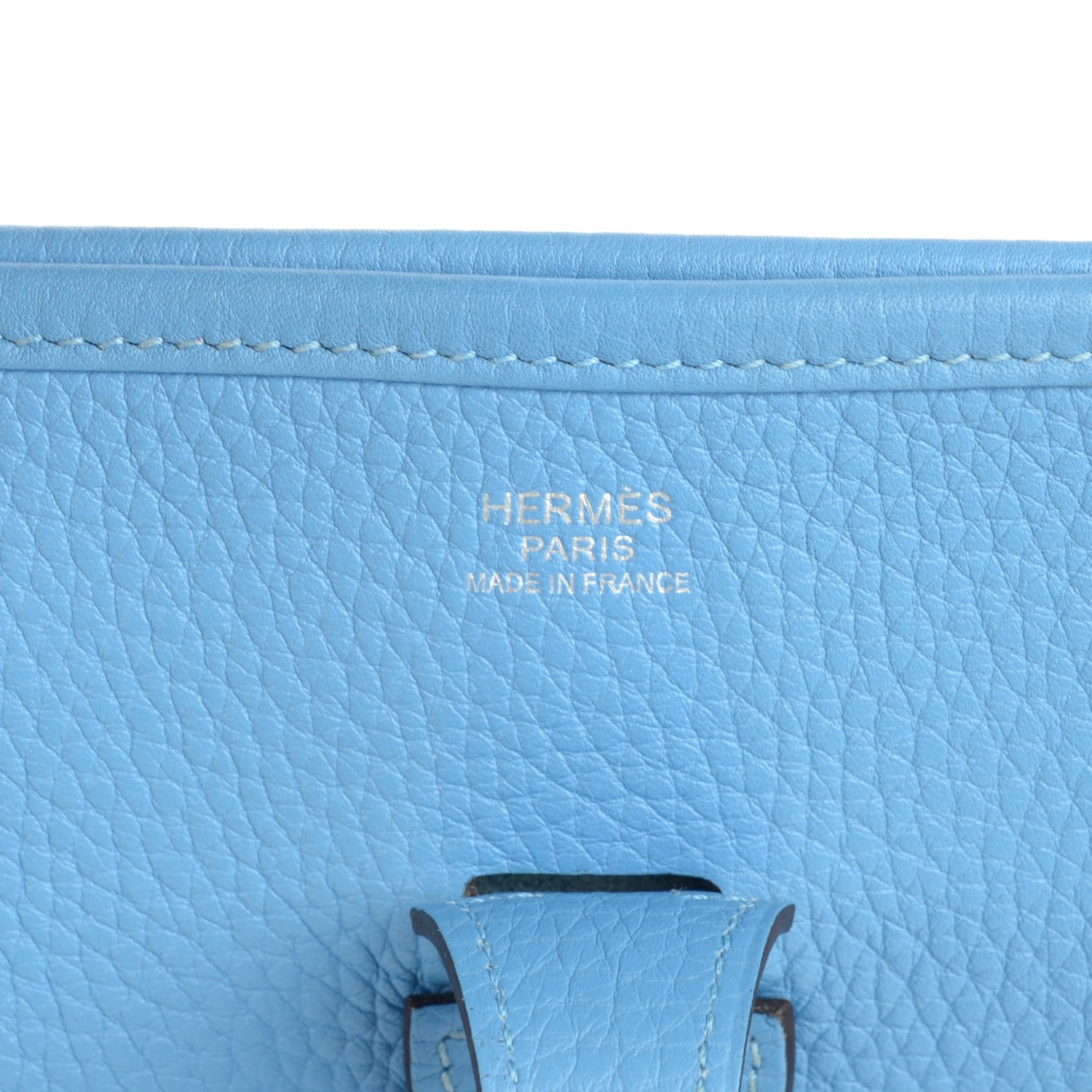 Hermes Taurillon Clemence Amazone Evelyne III PM Bleu Paradis Bleu Saphir 13 of 15