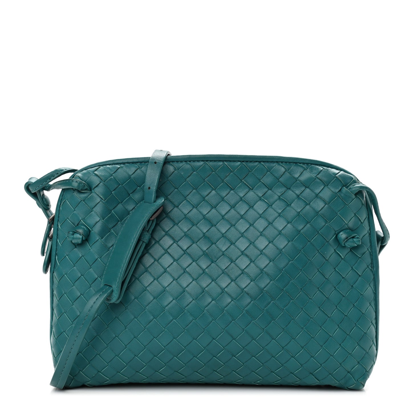 Nappa Intrecciato Nodini Crossbody Messenger Mallard