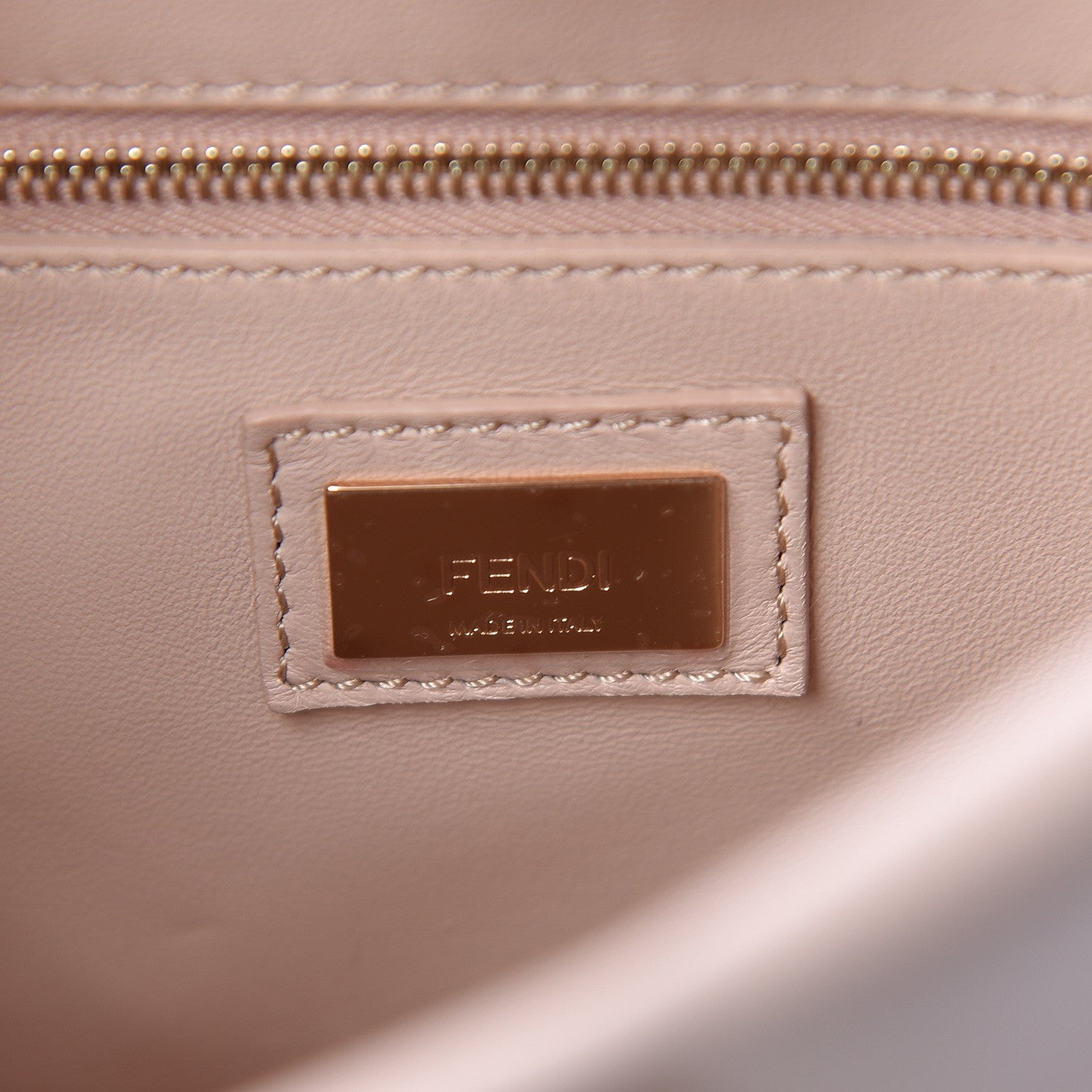 Fendi Vitello Seta Shiny Nappa Scalloped Studded Mini Peekaboo Iconic Satchel Soap 6 of 10